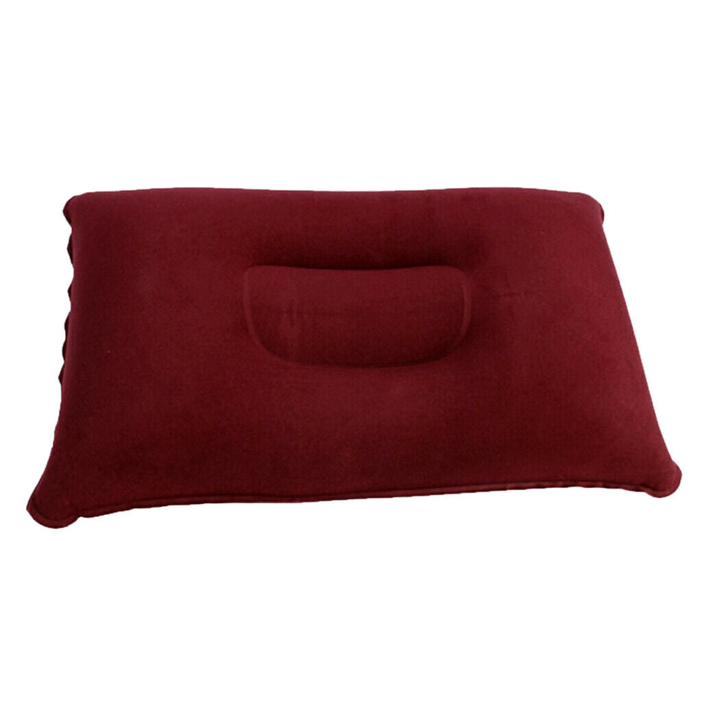 Inflatable Camping Pillow Lightweight Travel Airplane Air Cushion Beach Car