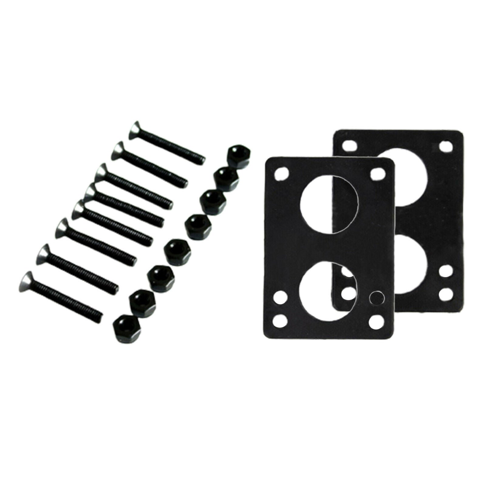 2Pack Skateboard Shock Pads Trucks Screws Nuts Bolts Set Replacement Parts