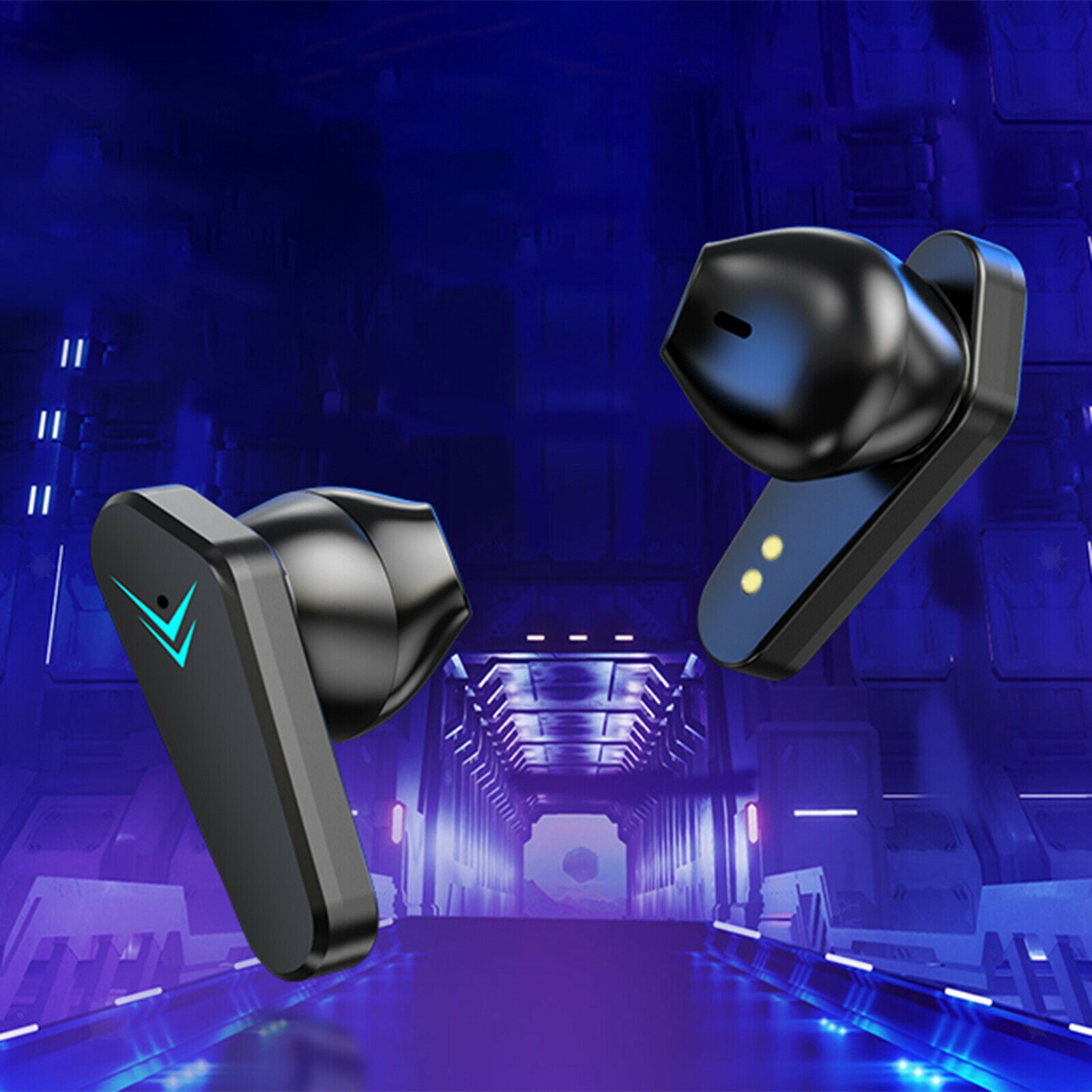Game Wireless Earbuds Bluetooth 5.0 for Sport with Wireless Charging Case