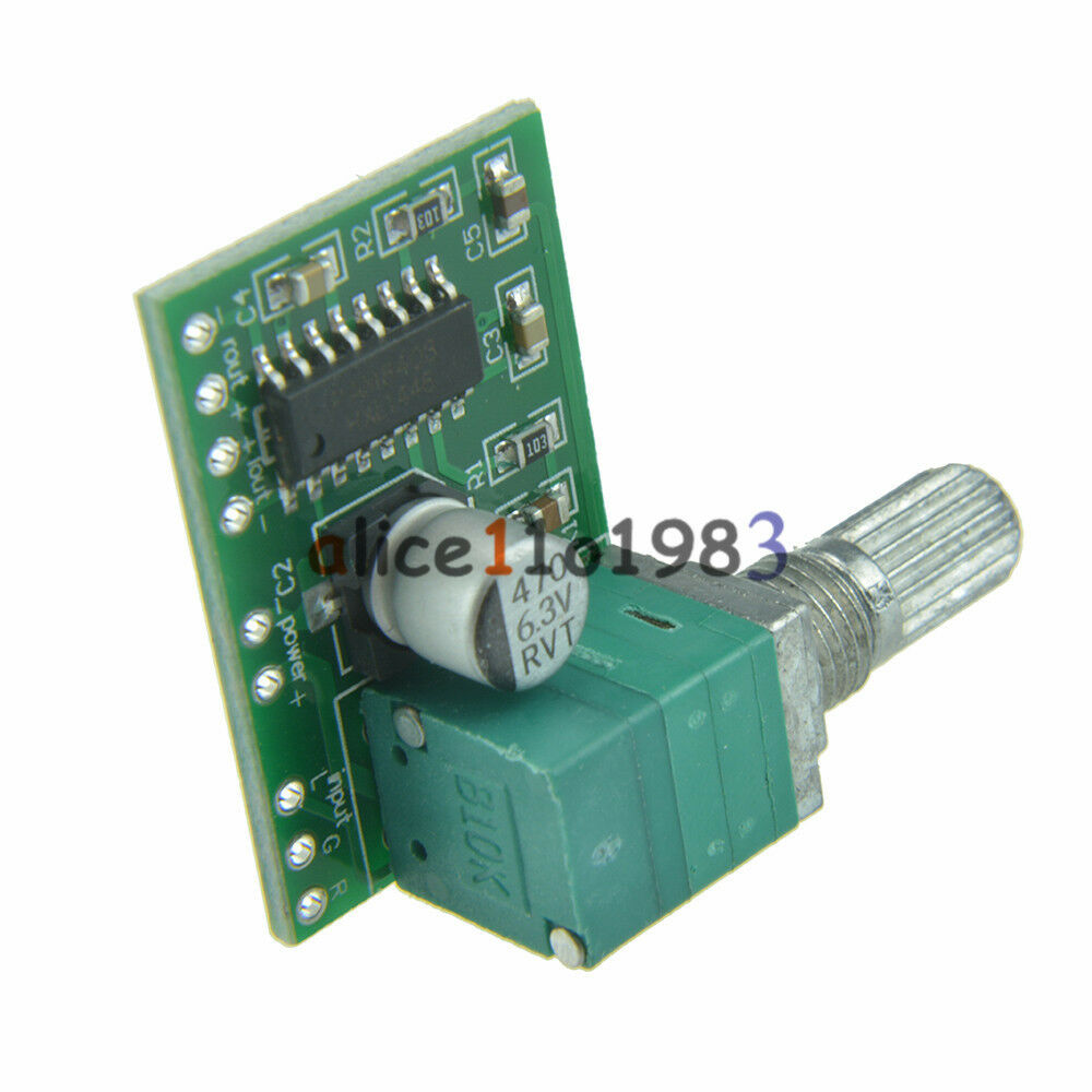 2PCS PAM8403 5V 2 Channel USB Power Audio Amplifier Board 3Wx2W Volume TOP