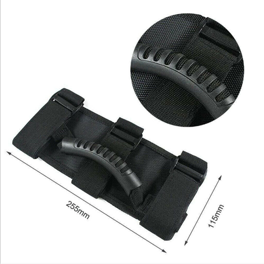 2x Roll Bar Grab Grip Handles Black for Jeep Wrangler YJ TJ JK JKU 1987-2018
