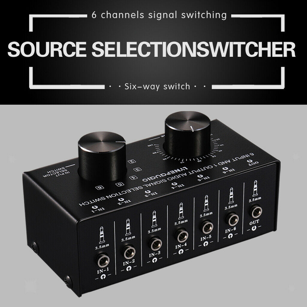 6 in 1 out volume control for selecting the audio signal switch