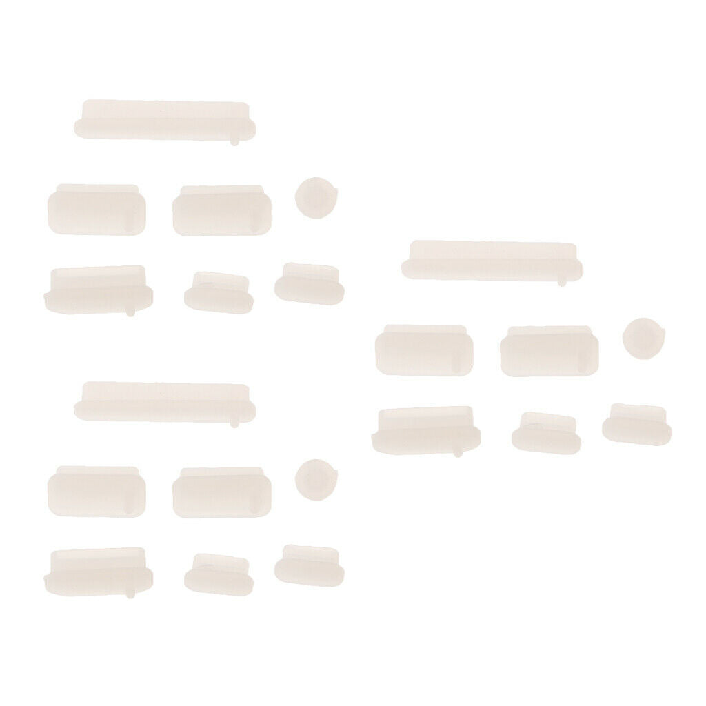 3 Set/21pcs Clear USB Port Anti-Dust Plug Cover Stopper Pro 15.4''