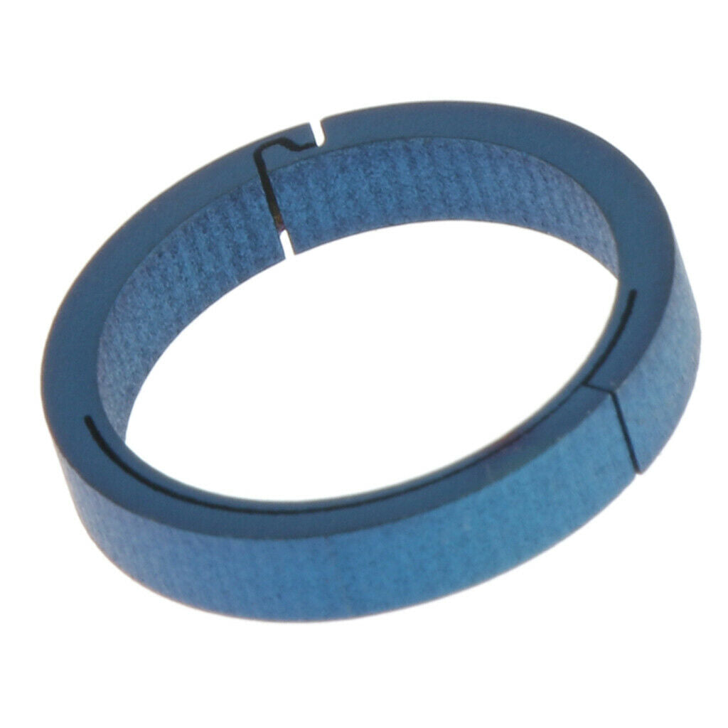 Titanium Circle Spring Keychain Buckle Clip Round Hook Key Chain 18mm Blue