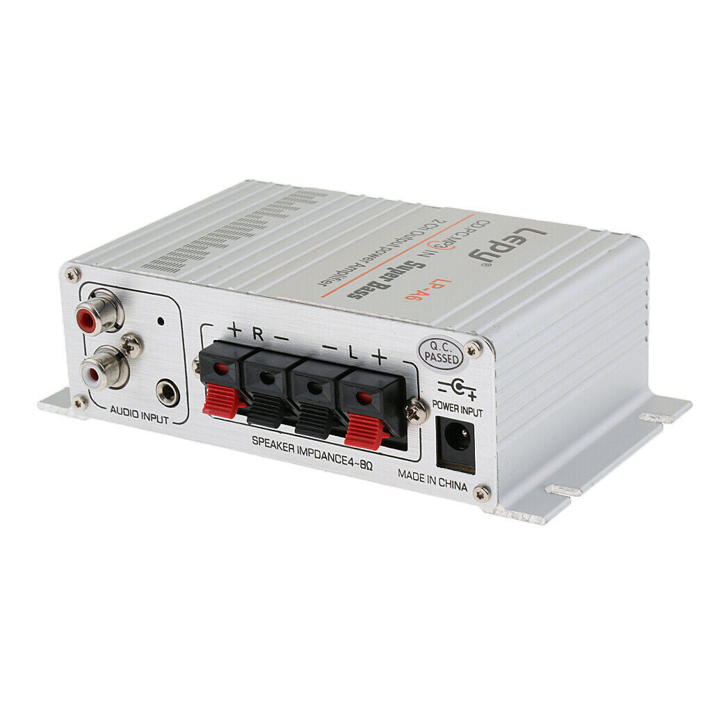 Hi-Fi Stereo Amplifier for Home PC Car Speaker DC 12V 2x15W 2 Channel