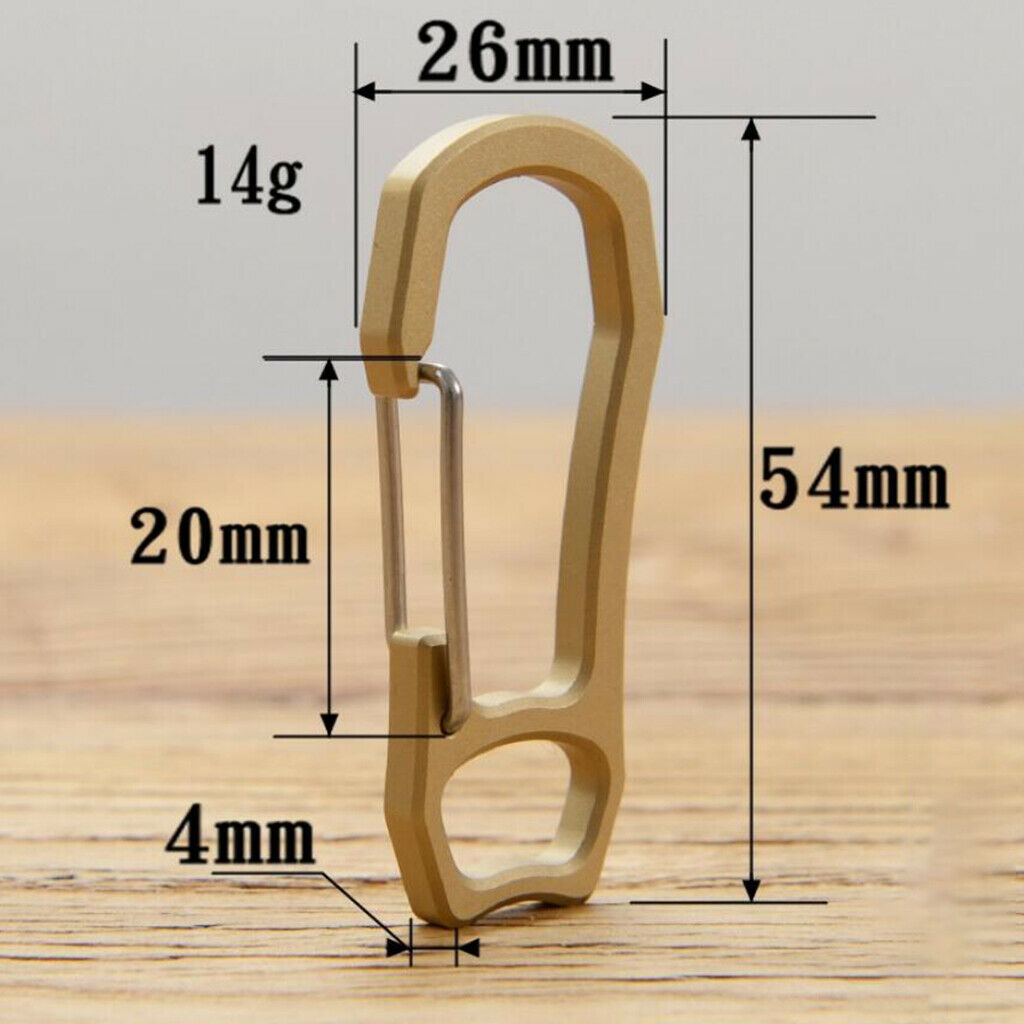 Brass carabiner key fob D-ring snap hook 4 mm normal carabiner for backpack