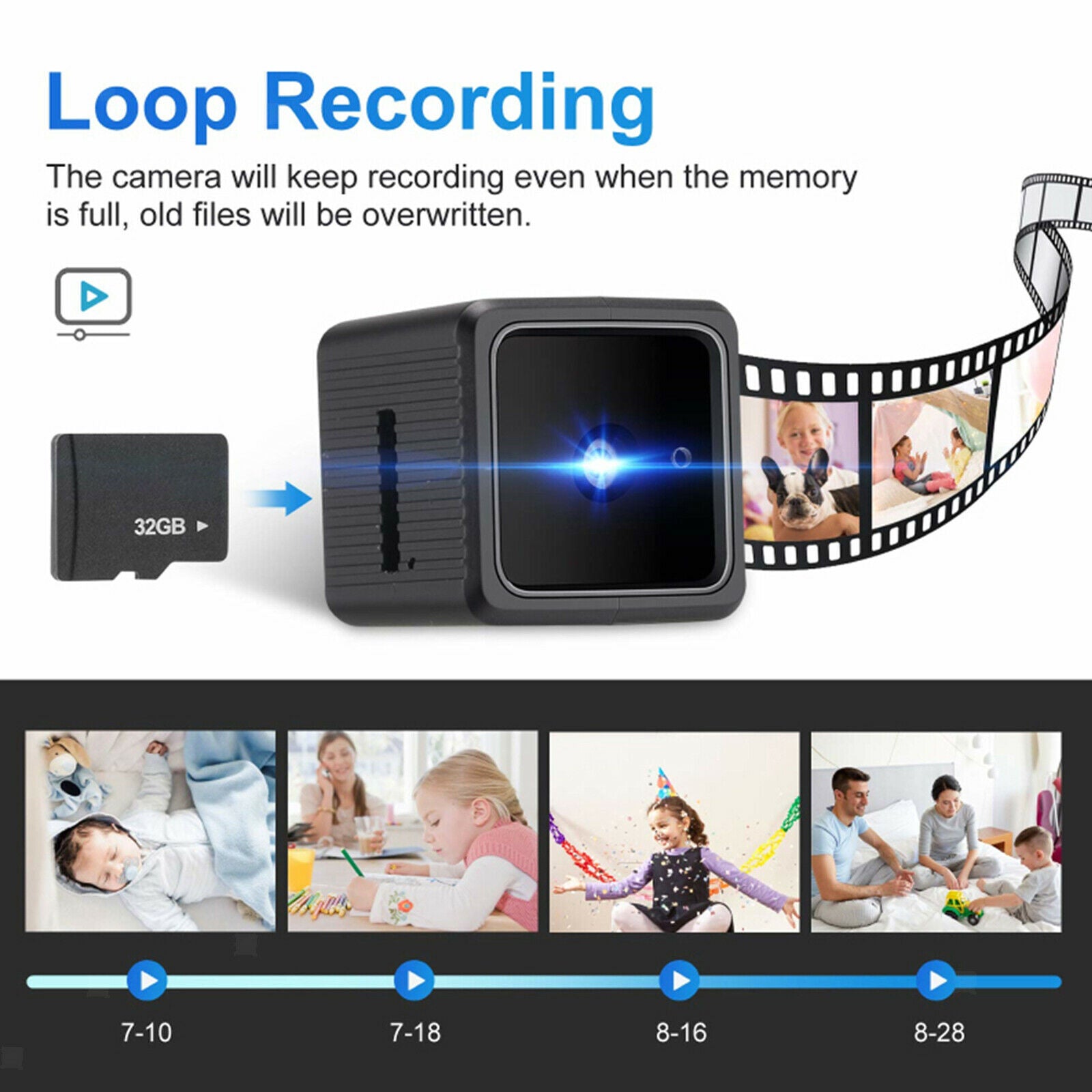 Mini Security Camera Small HD Indoor Surveillance for Home Video Recording