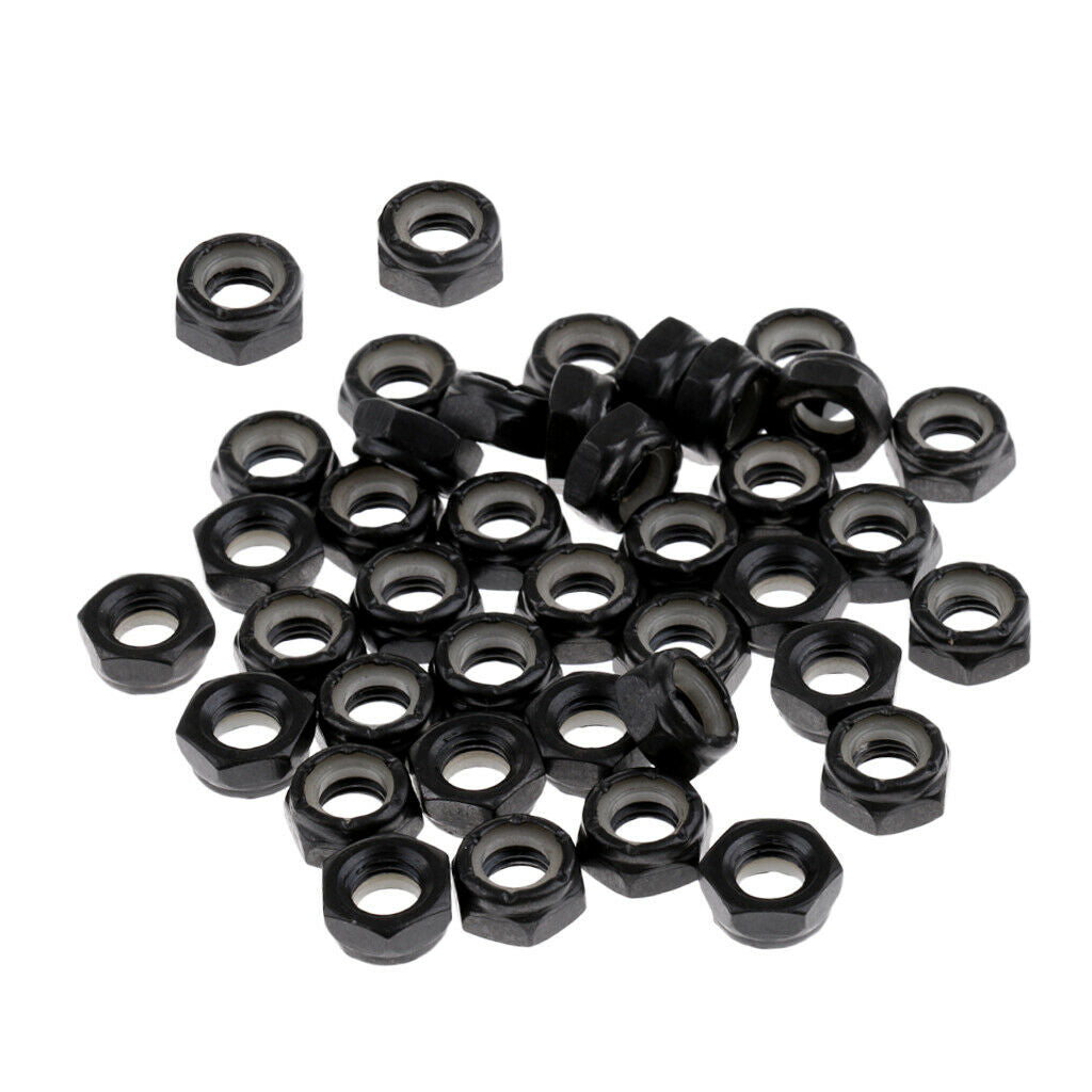 40 Pcs Skateboard Longboard Trucks Wheels Replacement Axle Nuts Hardware