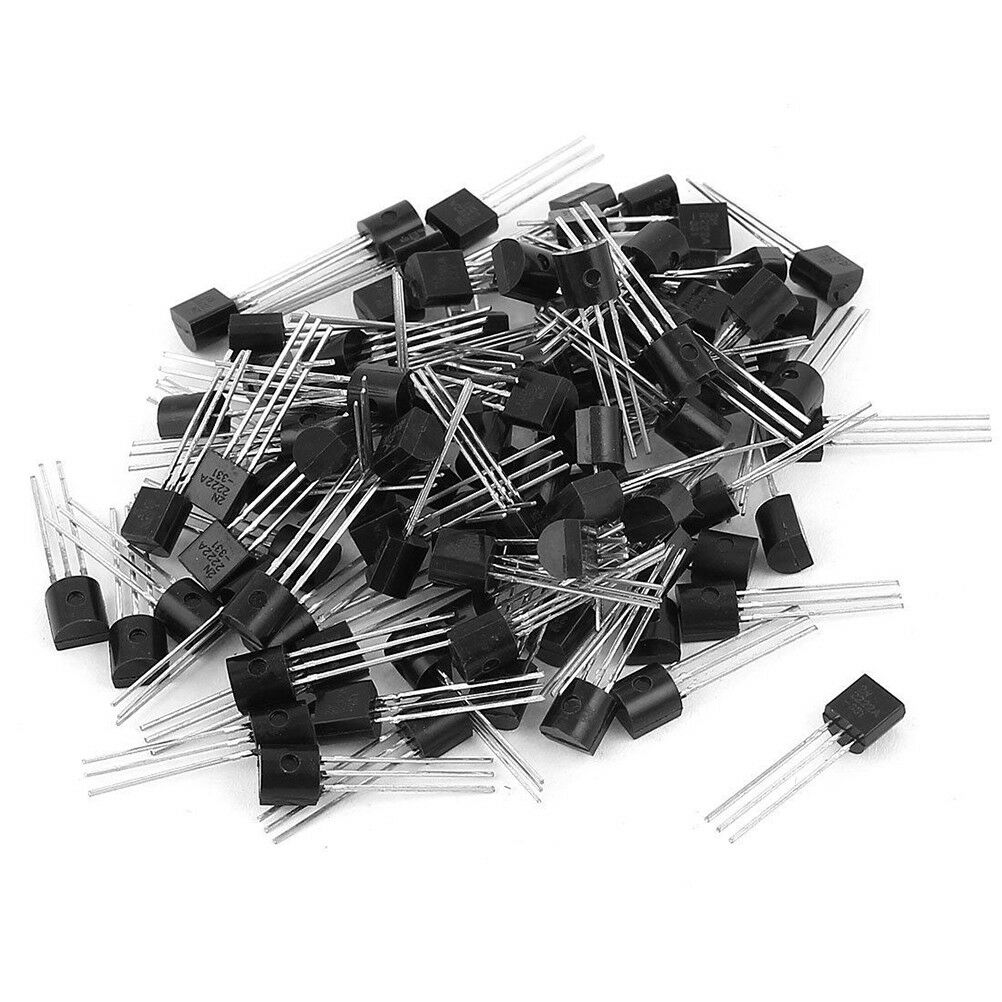 100 x 2N2222 NPN TO-92 Plastic-Encapsulate Power Transistors 30V 600mA WF