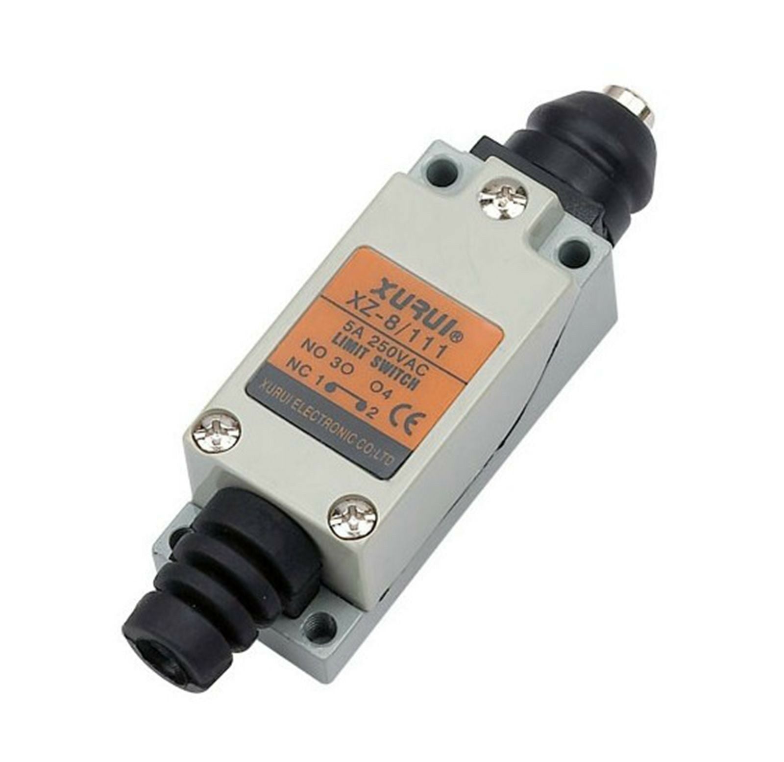 (1) XZ-8/111 NO+NC Contact Micro Limit Switch SPDT Push Plunger Type 5A 250VAC