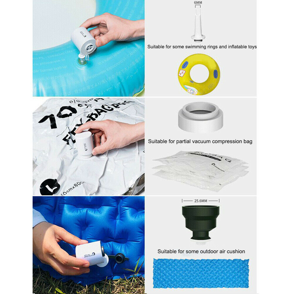 Mini Inflatable Pump Ultralight USB Charging Outdoor Air Pump Camping Light