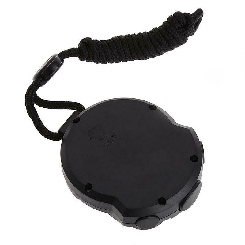 Classic Digital Handheld LCD Chronograph Sports Stopwatch Timer w/string