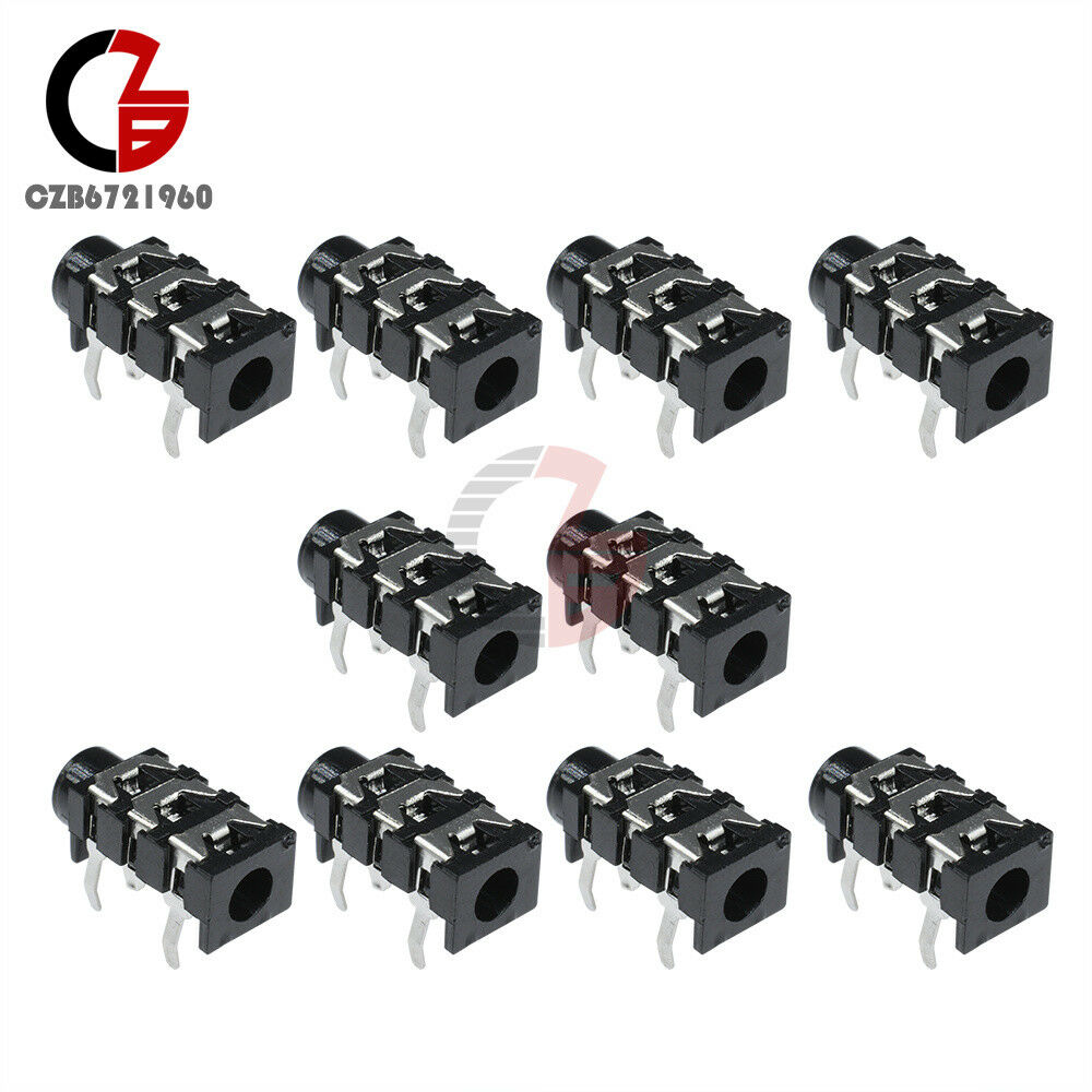 20Pcs 3.5mm Stereo Headphone 5Pin Audio Jack Earphone Socket