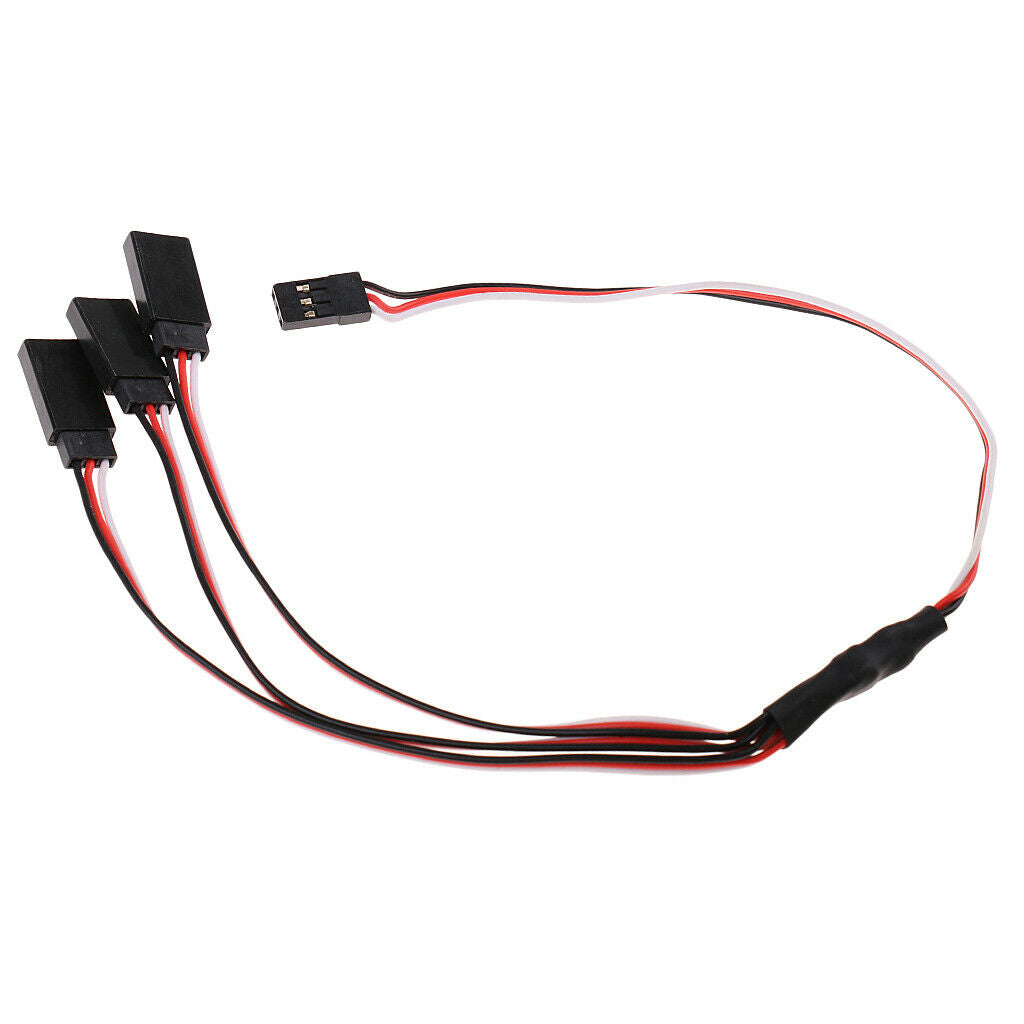 Triple Servo Y-Harness 3 Pin ESC Extension Cable for Futaba Length