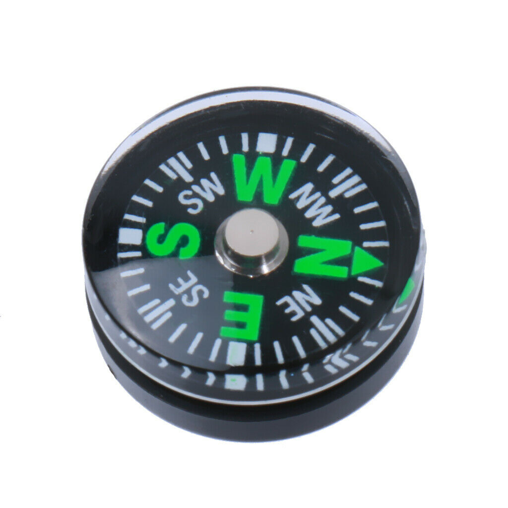 5X Pocket Survival Liquid Filled Button Compass for Camping Hiking