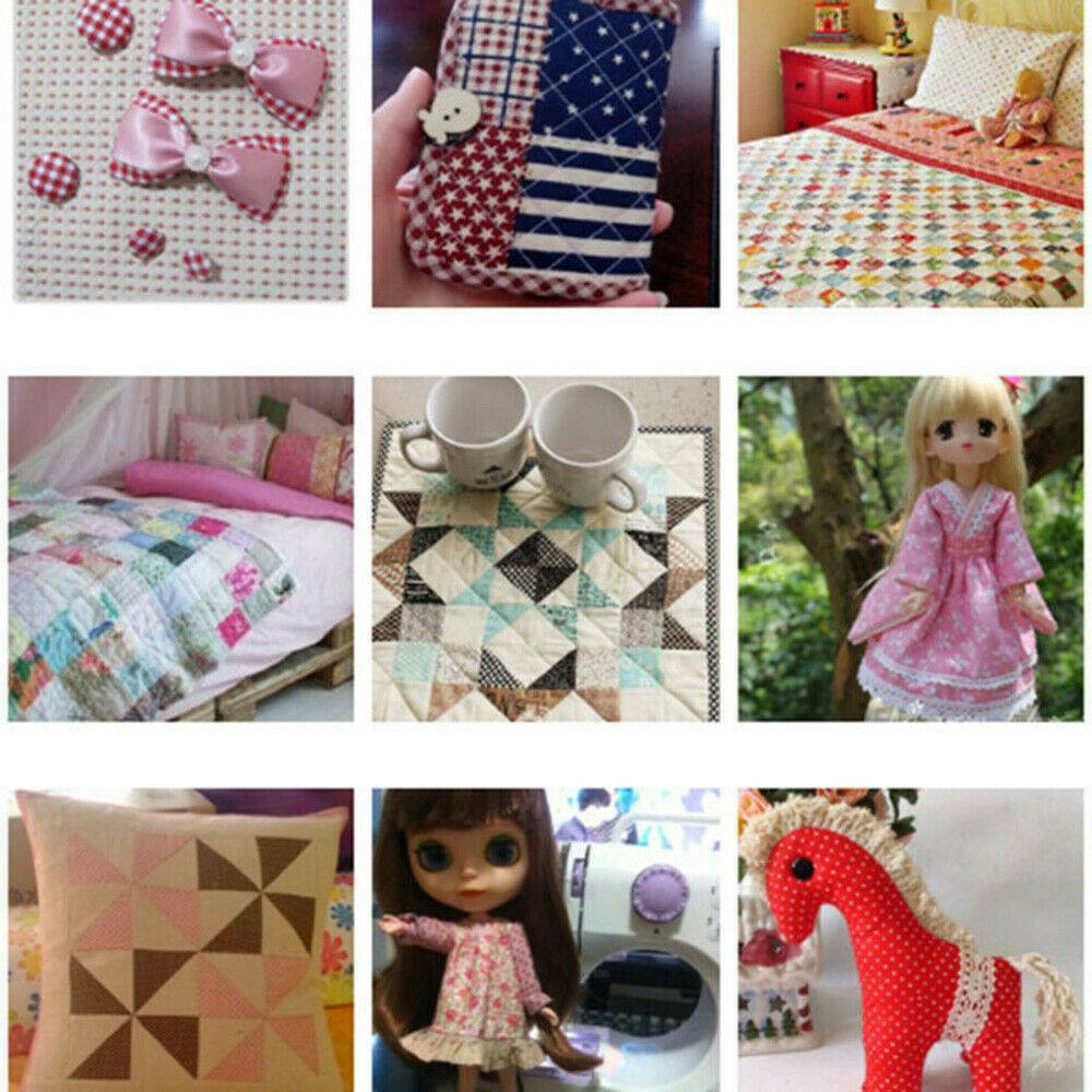 100 X DIY Assorted Pre Cut Charm 10X10cm Cotton Squares Quilt Fabric Quarter