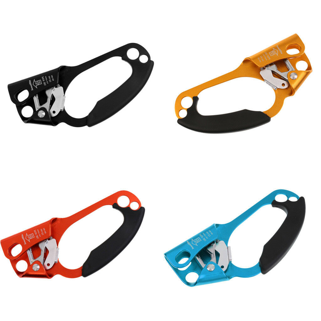 Climbing Black Left Hand Ascender Arborist Rappelling Gear Fits 8-13mm Rope