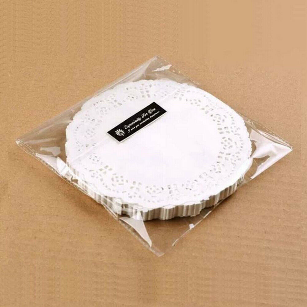 100-pack Disposable Lace Paper Doilies Wedding Birthday Party Tableware 6 1/2 in