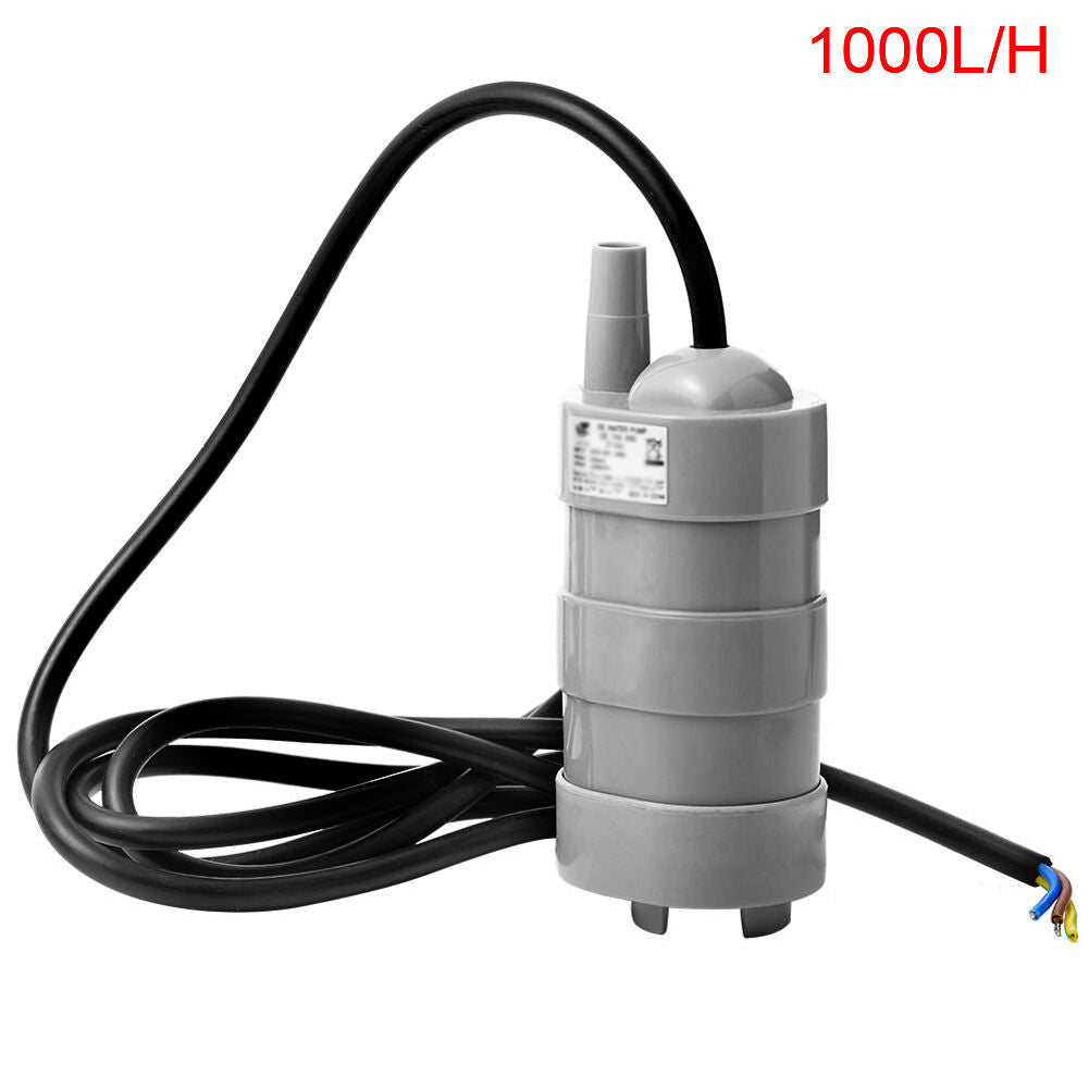 DC12V 5M Water Head Submersible Under Wash Bath Pump W/ Black Cable 1000L/H New