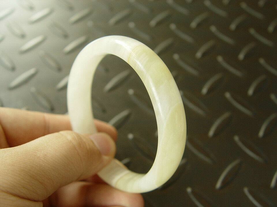 100% Natural Afghanistan JADE Nephrite Green Handmade Bangle Bracelet 58-62mm
