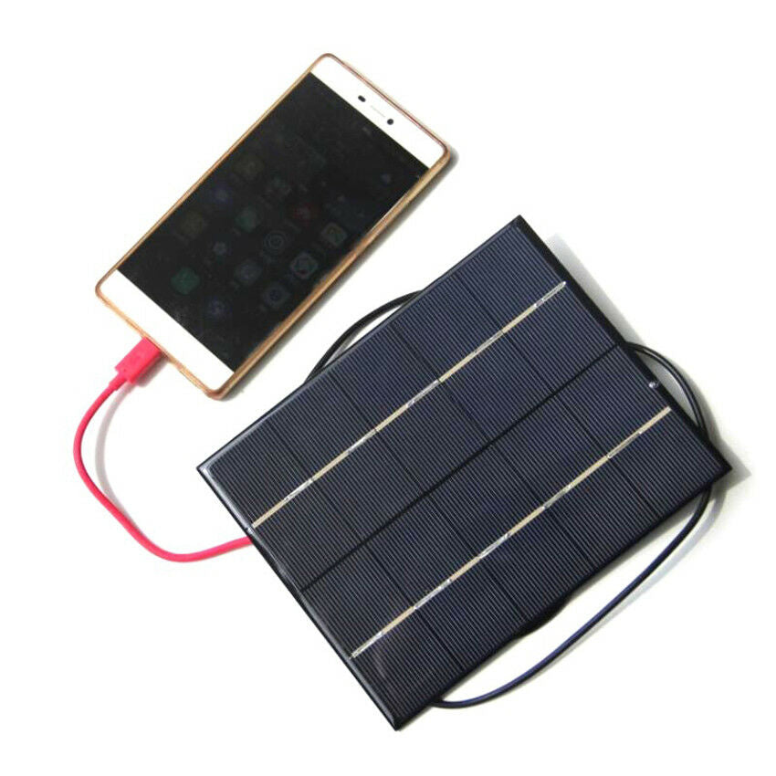 Travel Safety 5V 3.5W Solar Panel Charger Kit For Power Bank 18650 Battery