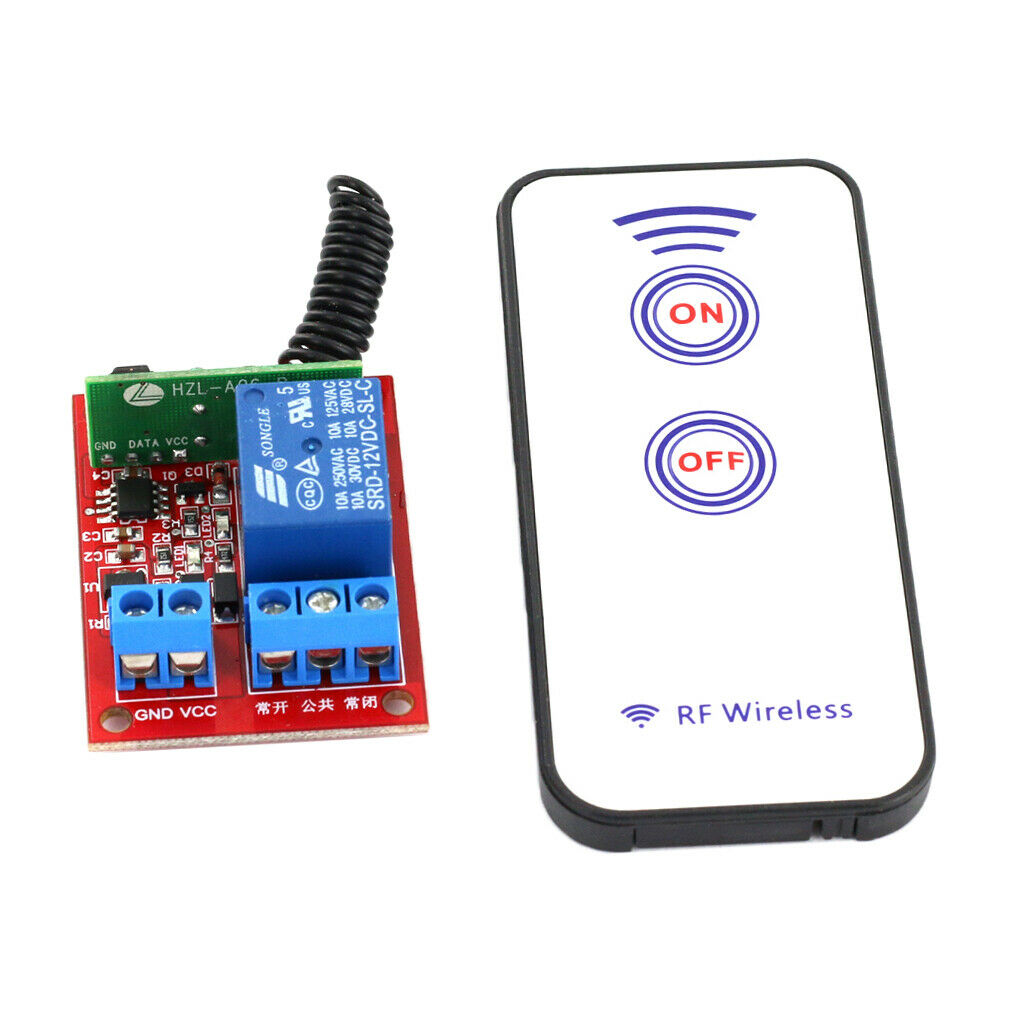12V One Channel 433MHZ RF Wireless Relay Board with Remote Control 15-30m