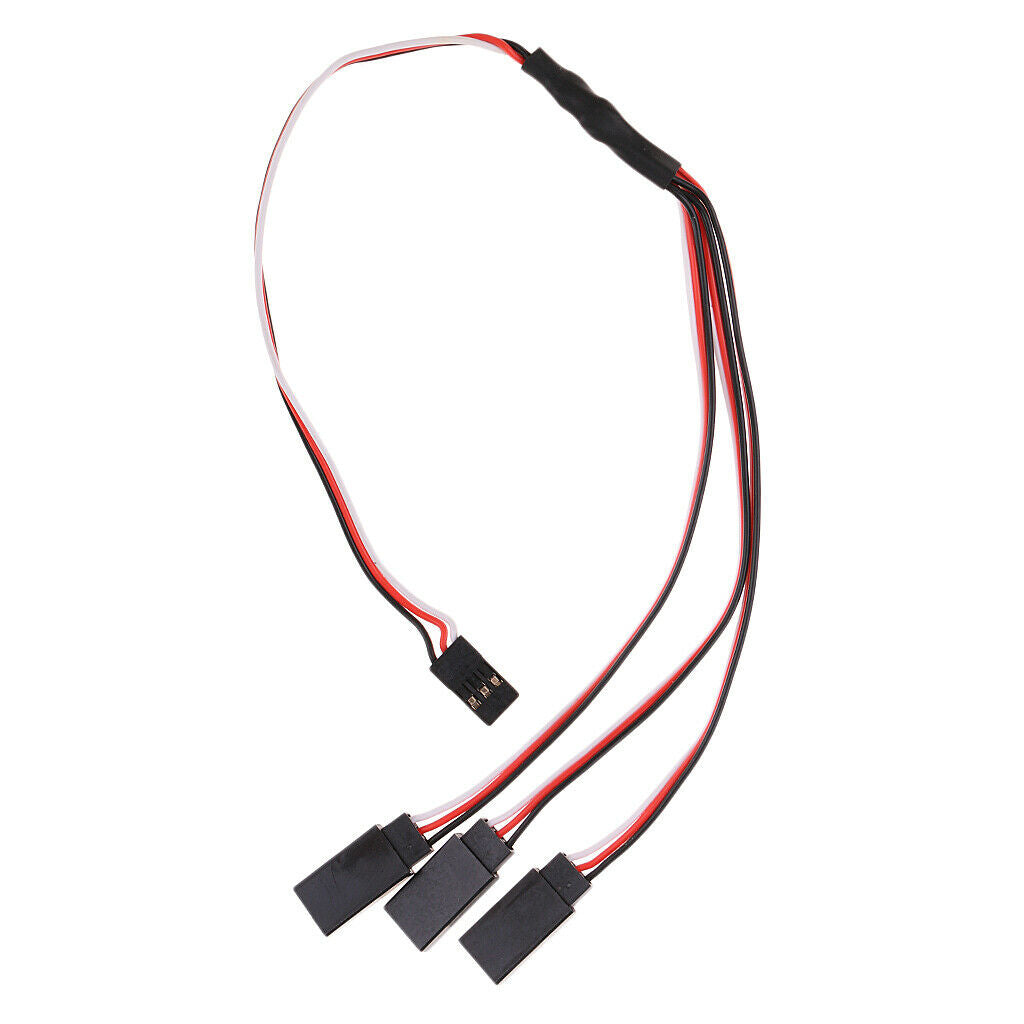 Triple Servo Y-Harness 3 Pin ESC Extension Cable for Futaba Length