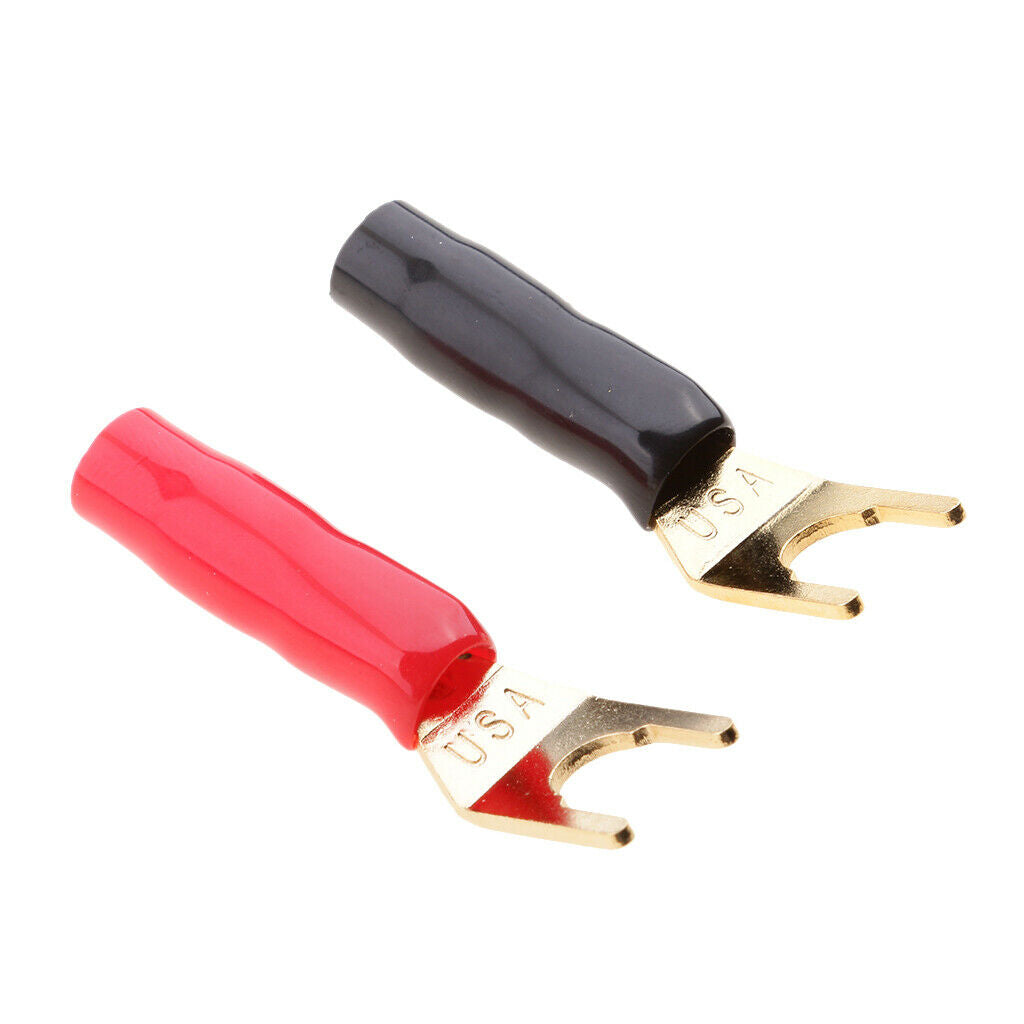 2x 4mm fork lugs speaker connector speaker fork plug connector