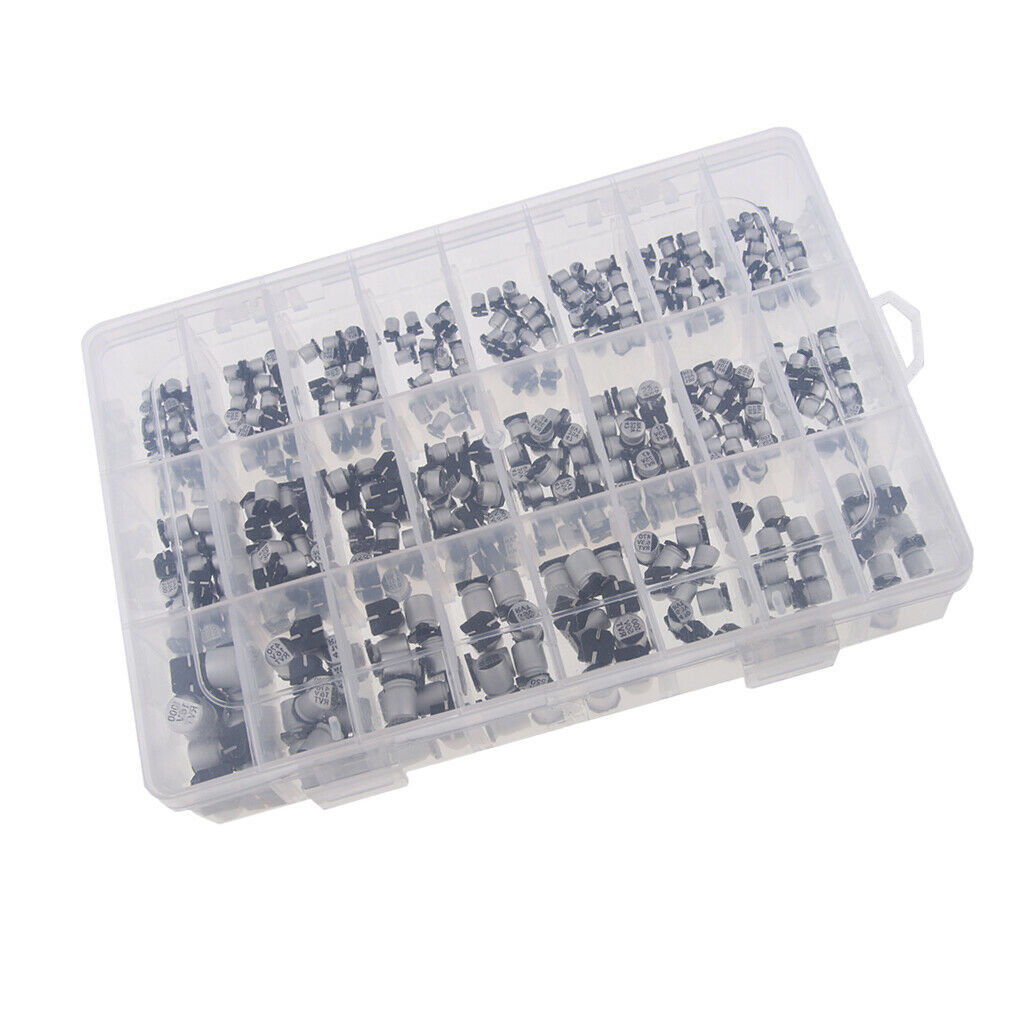 400Pcs (1uF - 1000uF) SMD Aluminum Electrolytic Capacitors Assortment Kit
