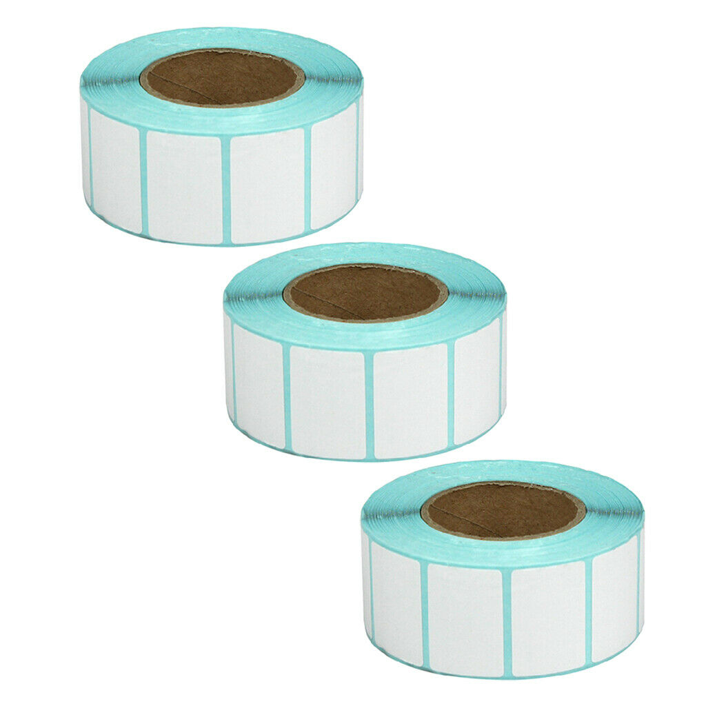 (3 Roll/3000 Labels) Direct Thermal Blank Labels Barcode Label White