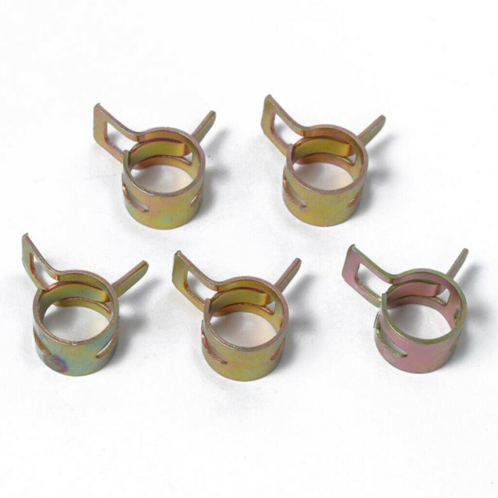 10pcs 8mm Car Spring Clip Fuel Line Hose Water Pipe Air Tube Clamp Fastener