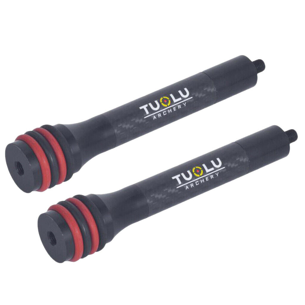 2 Pcs 6" Archery Stabilizer Balance Rod Recurve Bow Compound Bow Shock Absorber