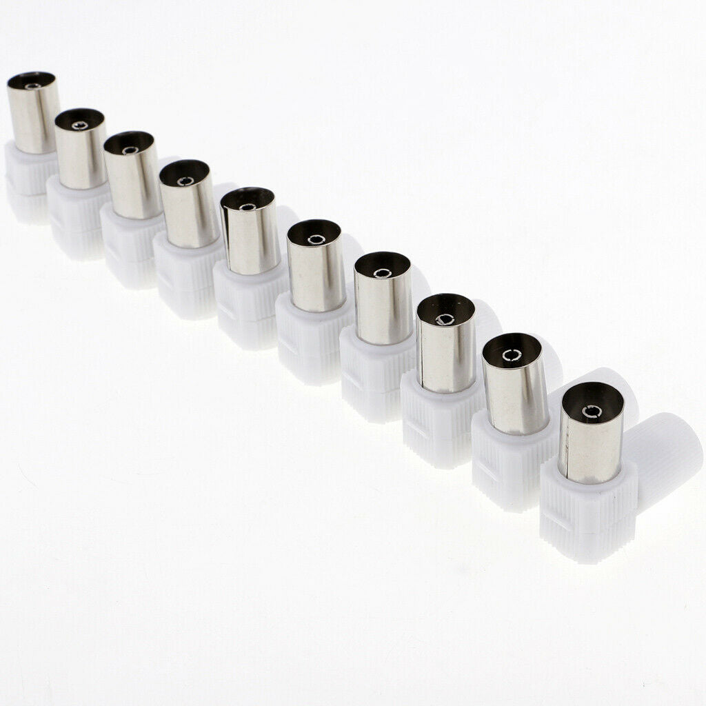 10pcs Right Angle RF Female Connector Plug for Coaxial Cable TV Aerial