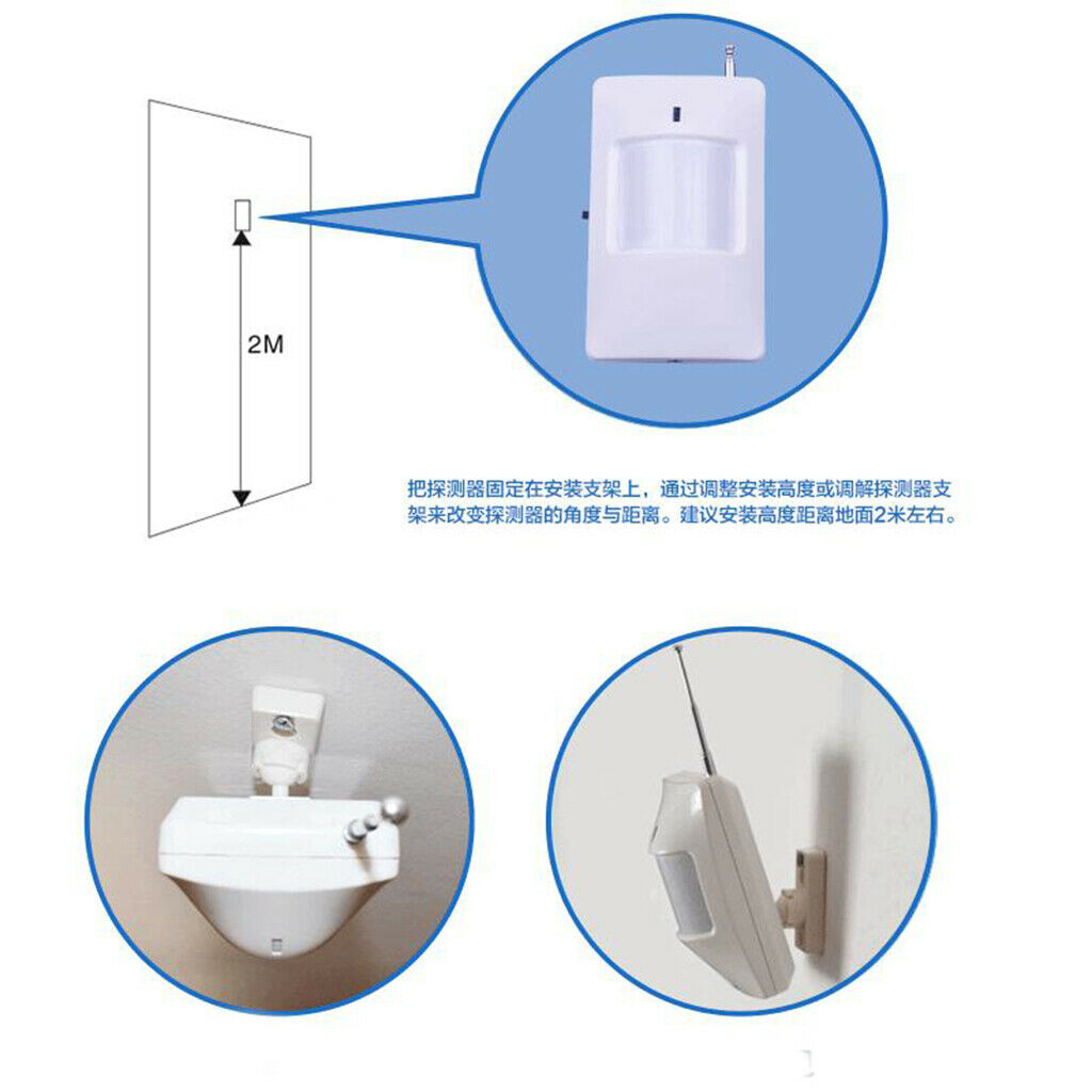 433MHz Household Security Alarm Wireless PIR Infrared Motion Sensor Detector
