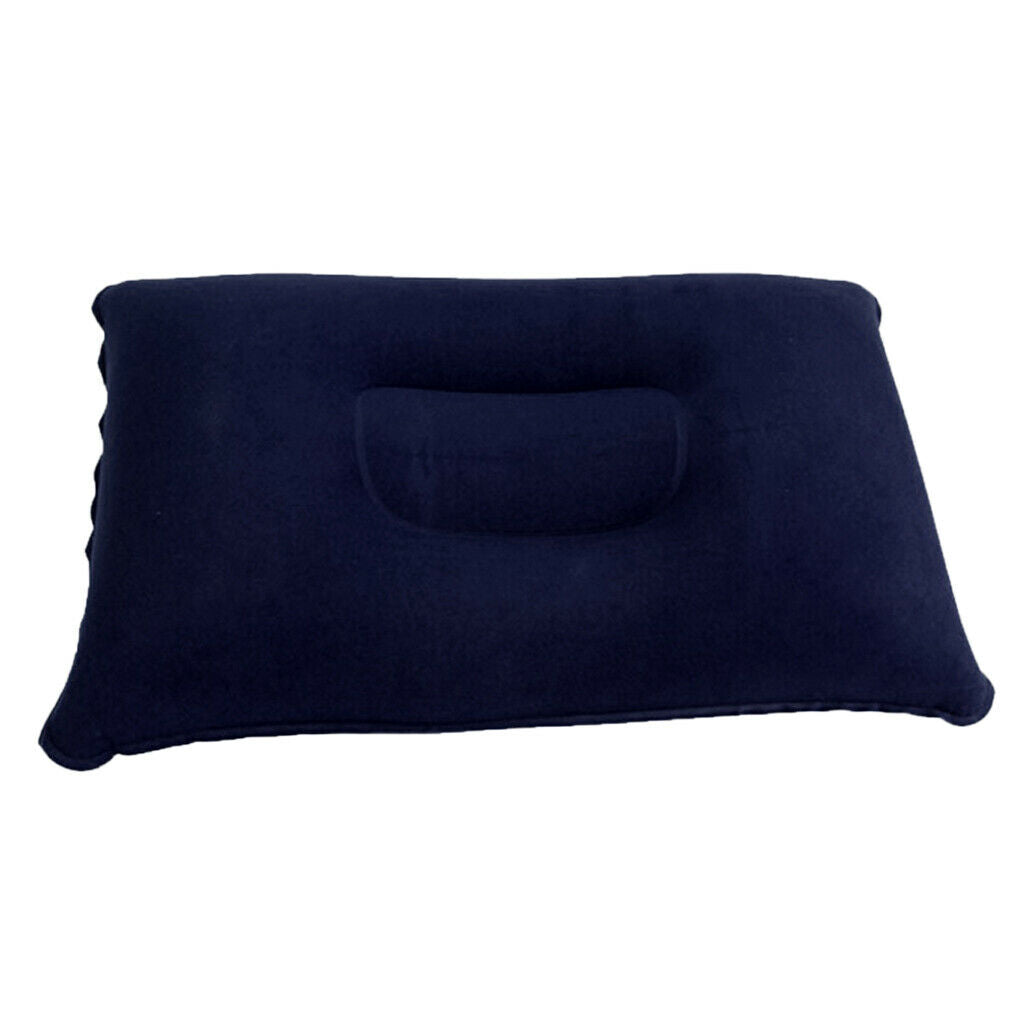 Inflatable Camping Pillow Lightweight Travel Air Cushion Dark Blue Outdoors