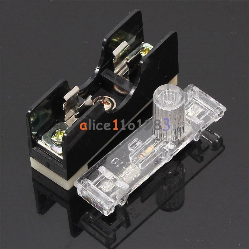 FS101 10A 6*30mm Fuse Socket With Indicator Light DIN RAIL Mounted Fuse