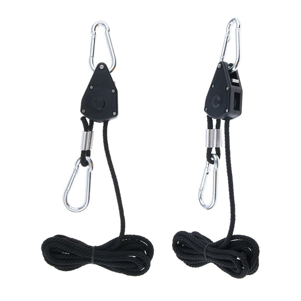 Set of 2 1/8 Inch Rope Ratchet Clip Hanger Metal Tent Canopy Tensioners