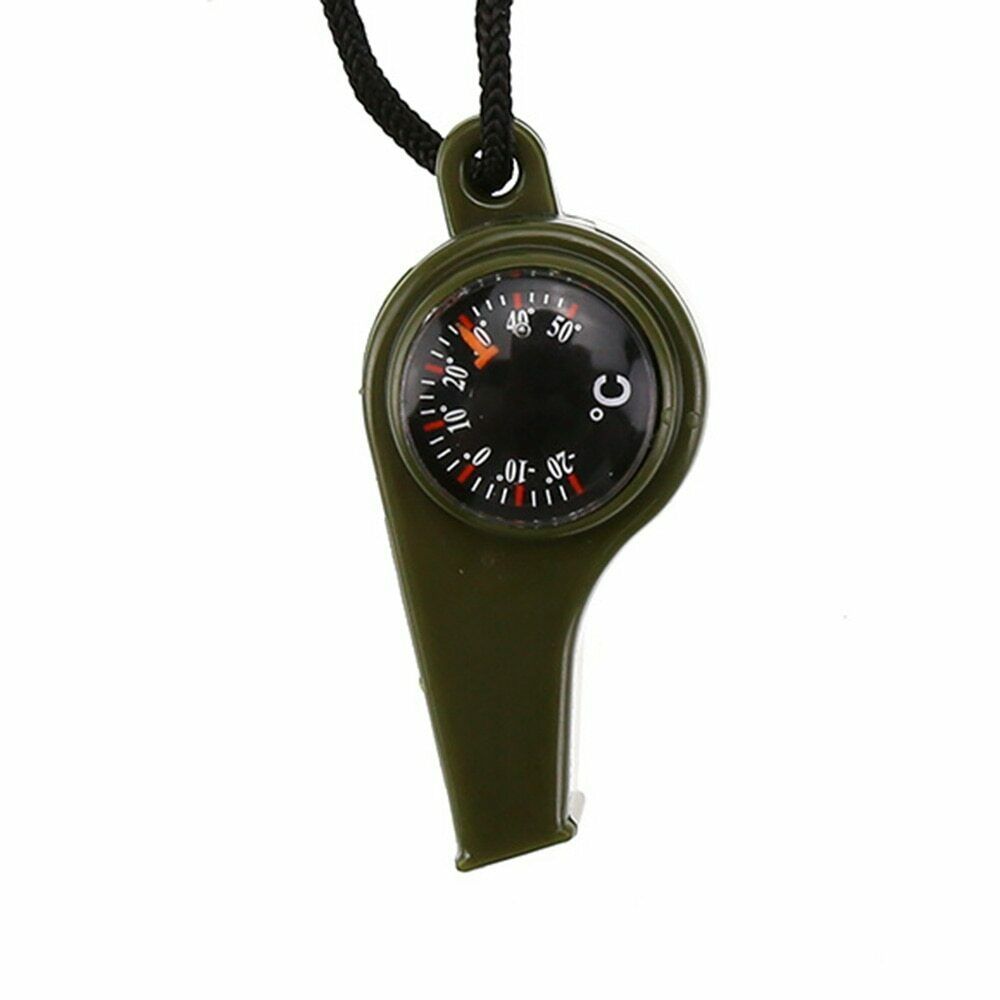 Whistle Compass Thermometer 3 In 1 Multi-Functional Emergency Safety Tools