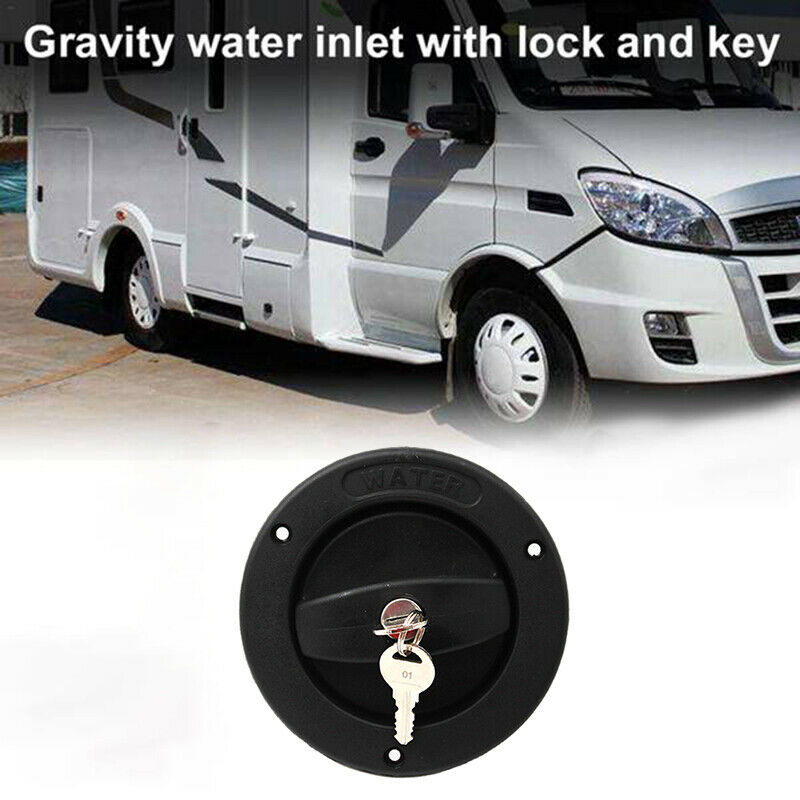 Car locking water inlet filler cap for rv motorhome caravan boat camper self bN1