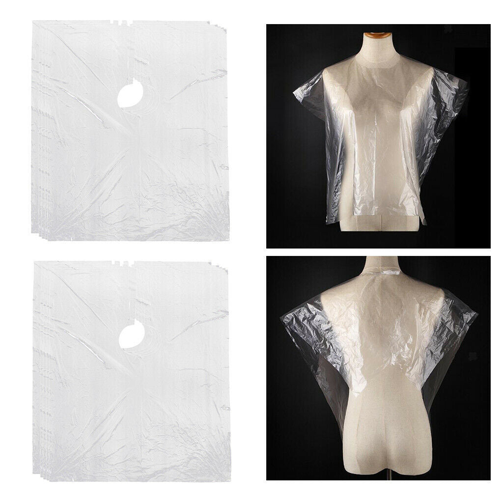 100-piece 25x33 in. Disposable Hair Cutting Capes & 3xClips Salon Gown
