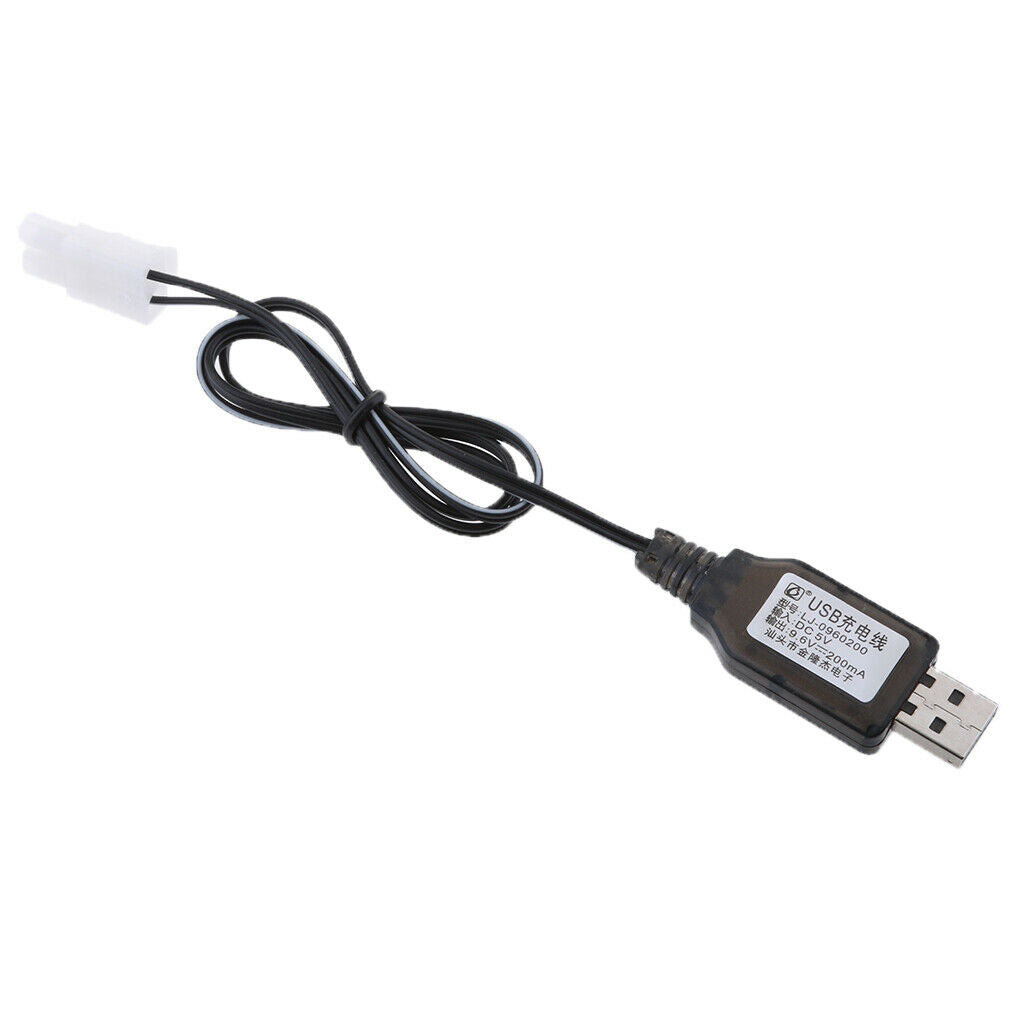Premium 9.6V USB to L6.2-2P NI-MH/NI-Cd Battery Charge Cable for RC Drone