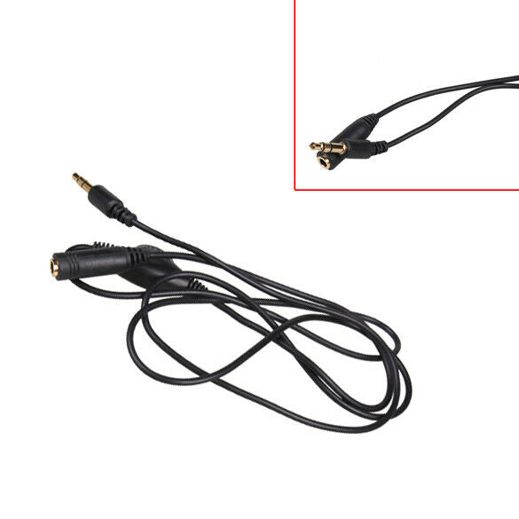 3.5mm M/F Stereo Earphone Audio Extension Cable 1M with Volume Control @