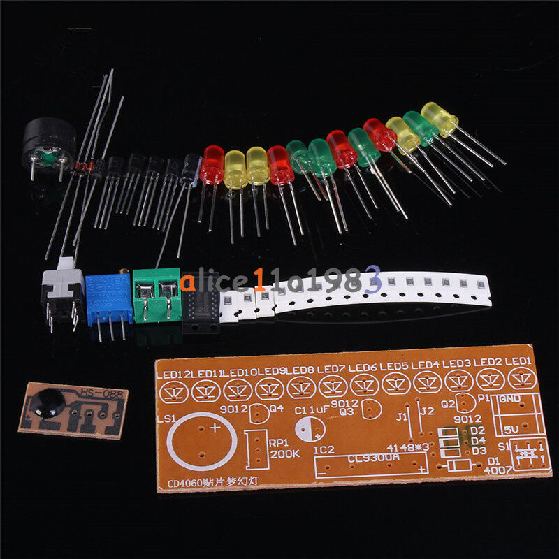 CD4060 DIY Kits Electronics SMD Music Fancy Lantern Suite SOP-16 5mm LED light
