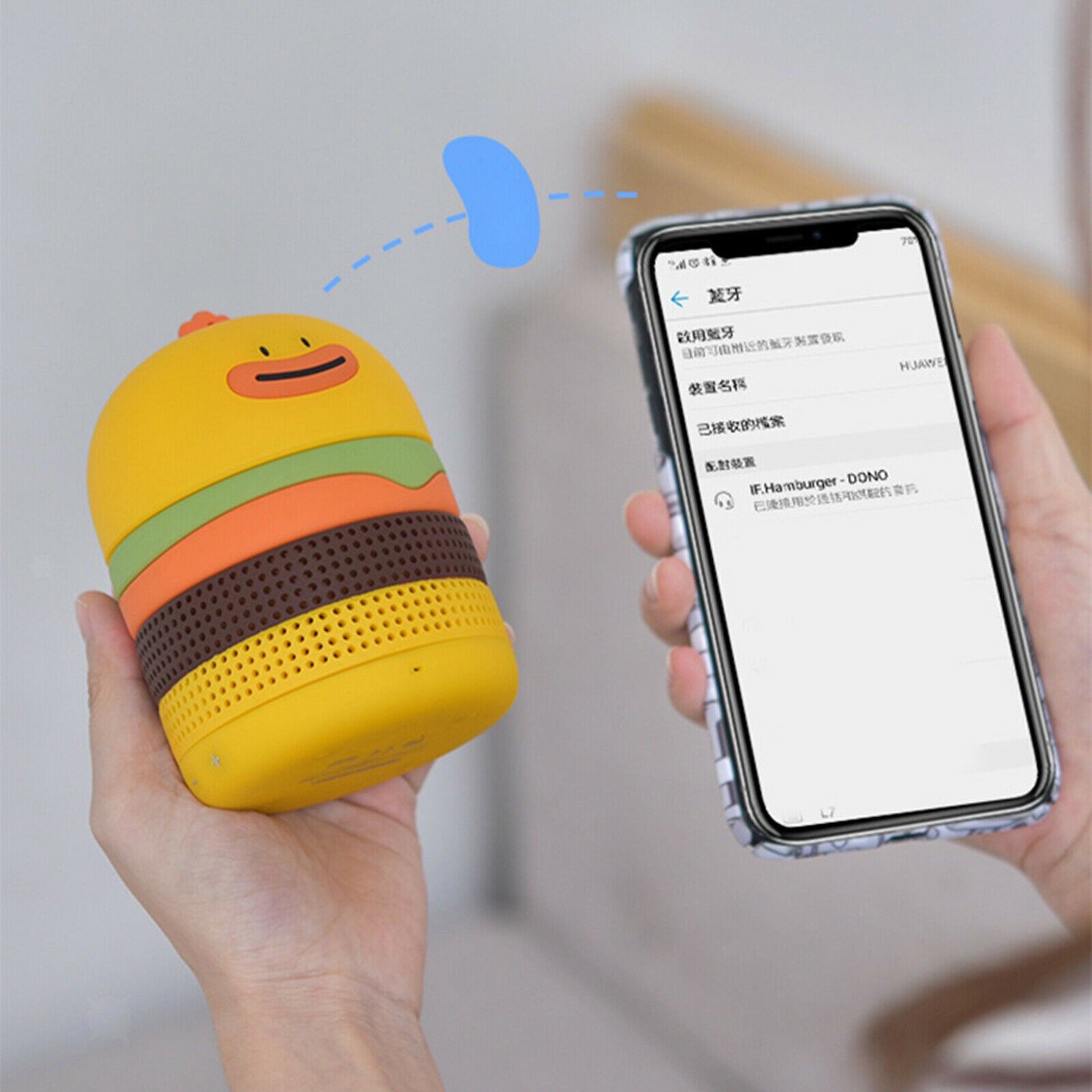 Mini Cartoon Hamburger Duck Portable Wireless Bluetooth Speaker for Girls