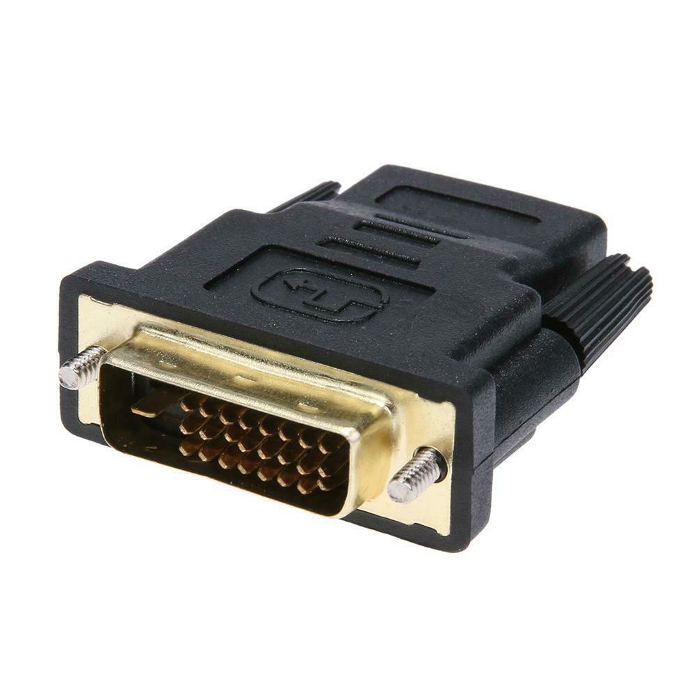 HDMI-compatible Female to DVI 24+1Pin Male Converter Adapter Cable Connecto @