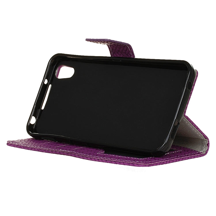 For Alcatel IDOL 4 Weaving Texture Horizontal Flip PU Leather Case with Magnetic Buckle & Holder & Card Slots & Wallet & Photo Frame