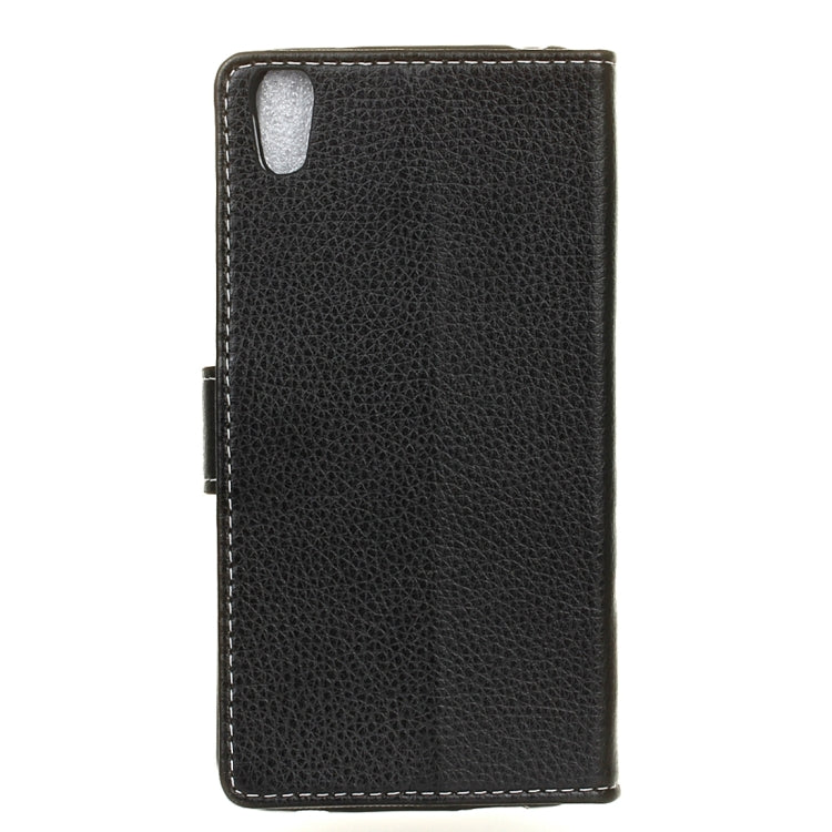 For Alcatel Idol 4 Litchi Texture Horizontal Flip PU Leather Case with Magnetic Buckle & Holder & Card Slots & Wallet & Photo Frame