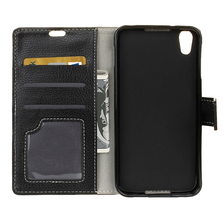 For Alcatel Idol 4 Litchi Texture Horizontal Flip PU Leather Case with Magnetic Buckle & Holder & Card Slots & Wallet & Photo Frame