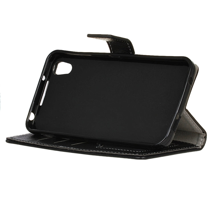 For Alcatel Idol 4 Litchi Texture Horizontal Flip PU Leather Case with Magnetic Buckle & Holder & Card Slots & Wallet & Photo Frame