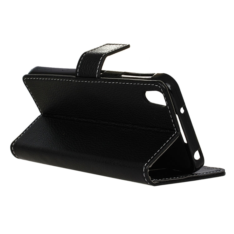 For Alcatel Idol 4 Litchi Texture Horizontal Flip PU Leather Case with Magnetic Buckle & Holder & Card Slots & Wallet & Photo Frame